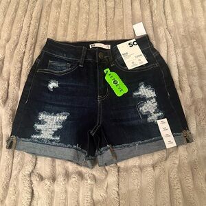 SO Women's Dark Wash Jean Shorts